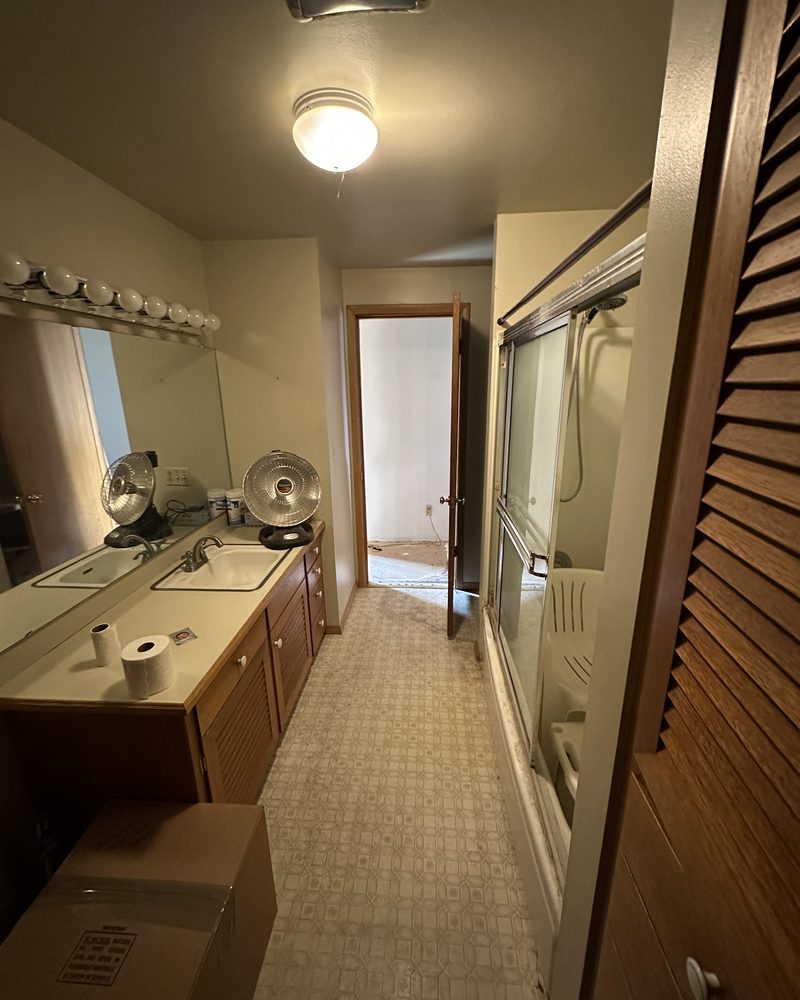 The bathroom before