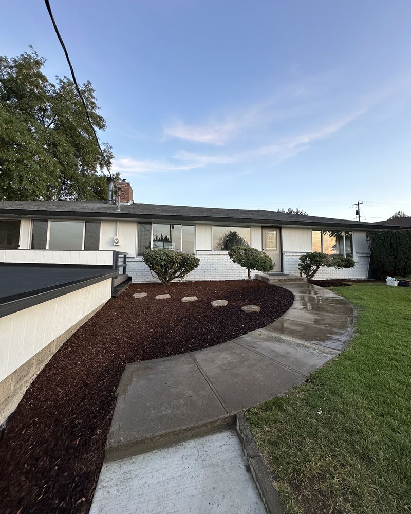 The same house: the front walk, after the work